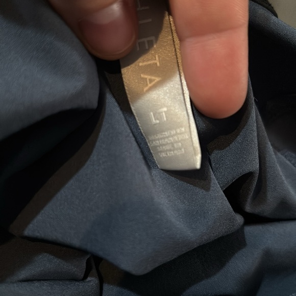 Athleta Unbound Jumpsuit Cargo Blue Relaxed Sleeveless Stretchy Loose Sz Large T - Picture 9 of 9